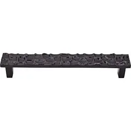 Top Knobs Cobblestone Pull Contemporary, Old World, Rustic Style 6-5/16 Inch (160mm) Center to Center, Overall Length 7-1/8″ Coal Black Cabinet Hardware Pull / Handle