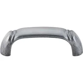 Top Knobs Dover DPull Traditional Style 2-1/2 Inch (64mm) Center to Center, Overall Length 2-15/16 Inch Pewter Light Cabinet Hardware Pull / Handle