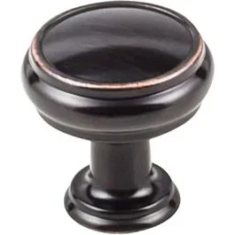 Top Knobs Eden Medium Knob Traditional Style Tuscan Bronze Knob, 1-3/16 Inch Diameter