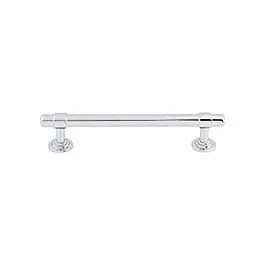 Top Knobs Ellis 5-1/16 Inch (129mm) Center to Center, Overall Length 6-7/16 Inch Polished Chrome Cabinet Pull/Handle