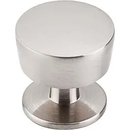 Top Knobs Essex Knob Contemporary Style Brushed Satin Nickel Knob, 1-3/16 Inch Diameter