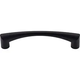 Top Knobs Hidra Pull Contemporary Style 5-1/16 Inch (128mm) Center to Center, Overall Length 5-11/16″ Flat Black Cabinet Hardware Pull / Handle