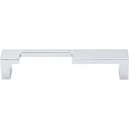Top Knobs Modern Metro Notch Pull A Contemporary Style 5-Inch (128mm) Center to Center, Overall Length 5-3/8″ Polished Chrome Cabinet Hardware Pull / Handle