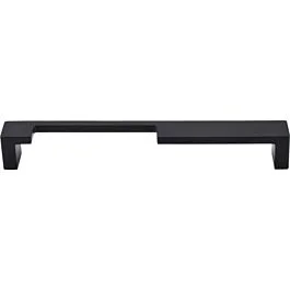 Top Knobs Modern Metro Notch Pull A Contemporary Style 7-Inch (178mm) Center to Center, Overall Length 7-3/8″ Flat Black Cabinet Hardware Pull / Handle