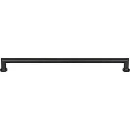 Top Knobs Moris Pull 12″ (305mm) Center to Center, 12-3/4″ Length, Flat Black Cabinet Hardware Pull / Handle