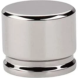 Top Knobs Oval Knob Large Contemporary Style Polished Nickel Knob, 7/8 Inch Diameter