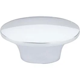 Top Knobs Oval Knob Traditional,Transitional Style Polished Chrome Knob, 13/16 Inch Diameter