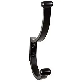 Top Knobs Ryland Hooks 6-1/8″ (155.5mm) Hillmont Hook in Flat Black Finish