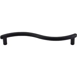 Top Knobs Spiral Pull Contemporary Style 5-1/16 Inch (128mm) Center to Center, Overall Length 5-11/16″ Flat Black Cabinet Hardware Pull / Handle