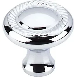 Top Knobs Swirl Cut Knob Traditional Style Polished Chrome Knob, 1-1/4 Inch Diameter