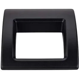 Top Knobs Tango Finger Pull Large Contemporary,Transitional Style, Overall Length 1-1/2″ Flat Black Cabinet Hardware Pull / Handle
