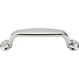 Top Knobs Trunk Pull Contemporary Style 3-3/4 Inch (96mm) Center to Center, Overall Length 4-15/16″ Polished Nickel Cabinet Hardware Pull / Handle