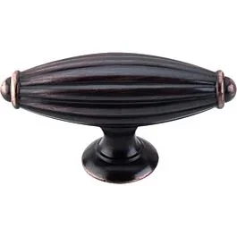 Top Knobs Tuscany THandle Large Traditional Style Tuscan Bronze Knob, 2-7/8 Inch Overall Length