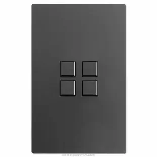Touch Plate 4 Button Mystique Switch Control Unit – Black