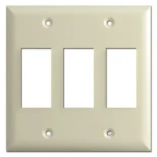 Touch-Plate Genesis Low Voltage 3 Switch Plate Covers – Almond