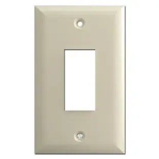 Touch-Plate Genesis Single Button Low Volt Wall Plates – Almond