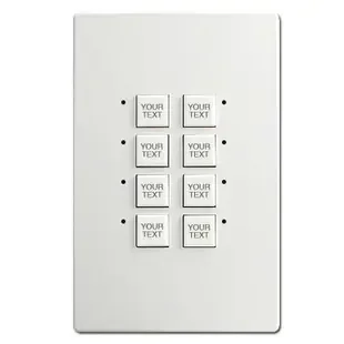 Touch-Plate Mystique Engraved 8 LED Light Switch Stations