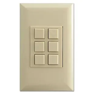 Touchplate Classic Low Voltage Control Wall Units 6 Switch – Ivory