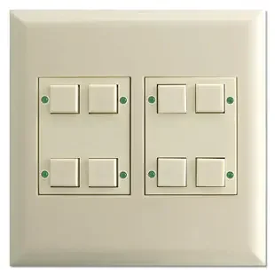 Touchplate LED Lighted 8 Button Control Switch – Almond
