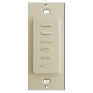 Touchplate Ultra Control Station with 6 Low Voltage Switches – Almond