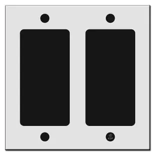 Trimmed 4″ x 4″ Flat 2 Decor Rocker Outlet Covers