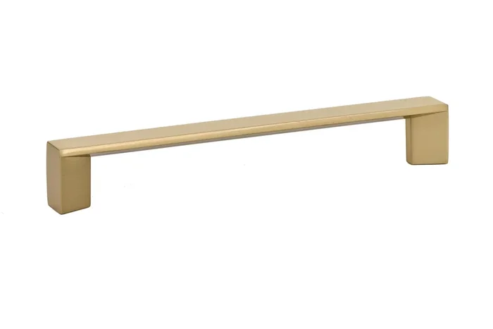 Trinity Door Pull – 6″ Center to Center Satin Brass Finish by Emtek