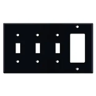 Triple Toggle-Decora Rocker Switch Plates – Black