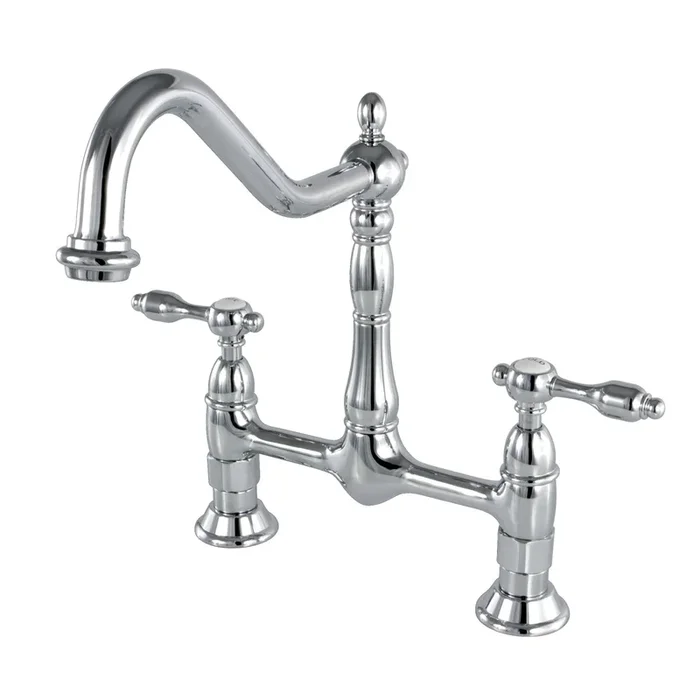 Tudor Bridge Kitchen Faucet, Polished Chrome – Kingston Brass