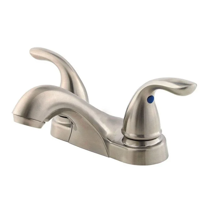 Two Handle Centerset Bathroom Sink Faucet in Brushed Nickel – Pfister