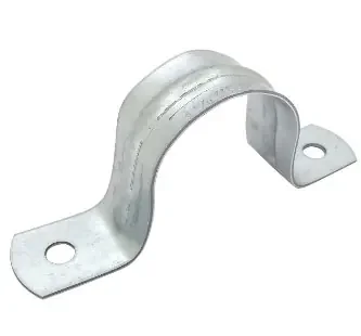 TWO HOLE PIPE STRAP 2″ GALVANIZED