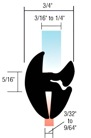 Two-Piece Self-Sealing Weatherstrip for Glass and Panels | C.R. Laurence