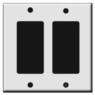 Two Rocker GFCI Plastic Light Switch Wall Plates