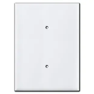 Ultra 7.5‘‘ Jumbo 1 Blank Electrical Face Plate Covers – White