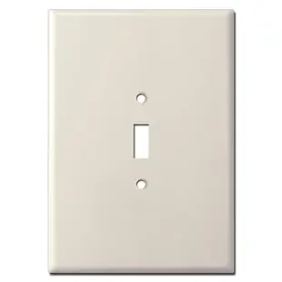 Ultra Large 1 Toggle Switch Wall Plate 7.5‘‘ Tall – Light Almond