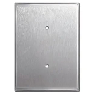 Ultra Large 7.5‘‘ 1 Blank Electrical Trim Plate – Stainless Steel