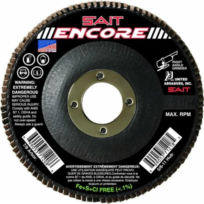 United Abrasives – SAIT 71208 Encore Type 27 4-1/2″ Flap Disc