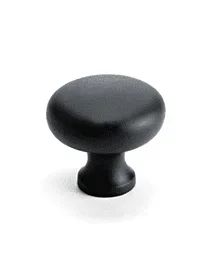 Valencia Black Cabinet Knob, 1-1/4″ (32mm) Overall Diameter, Berenson Hardware