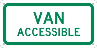 Van Accessible – 6X12 Plaque Sign – .040 Alum – TMAS11G