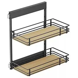 Vauth Sagel 10.05″ 2-Tier Scalea Base Cabinet Organizer with Soft-Closing, Maple, 20.5″ High