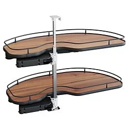 Vauth Sagel 2-Tier Right-Hand Scalea Blind Corner Pull-Out with PAM and Soft-Closing for 18″ Cabinet Opening, Maple