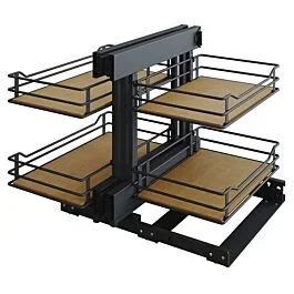 Vauth Sagel 2-Tier Scalea Full Access Blind Corner Pull-Out with Soft-Closing for 17.5″ Cabinet Opening, Maple