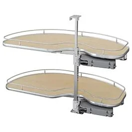 Vauth Sagel 2-Tier Scalea Left Hand Platinum Line Blind Corner Pull-Out with PAM and Soft-Closing for 18″ Cabinet Opening, Maple