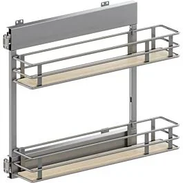 Vauth Sagel 4.09″ 2-Tier Scalea Platinum Line Base Cabinet Organizer with Soft-Closing, Maple, 20.5″ High