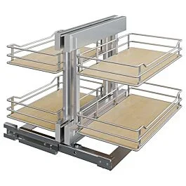 Vauth Sagel 4-Tier Scalea Full Access Blind Corner Pull-Out with Soft-Closing for 15″ Cabinet Opening, Maple