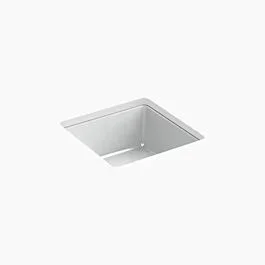 Verticyl 13″ square undermount bathroom sink Vitreous China, in Ice Grey