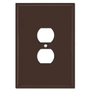 Very Large 6.38″ Jumbo Duplex Outlet Cover – Brown