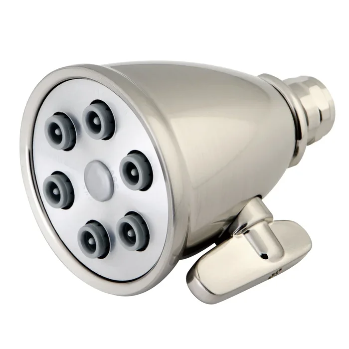 Victorian 2-15/16-Inch Round Adjustable Jet Spray Brass Shower Head, Brushed Nickel
