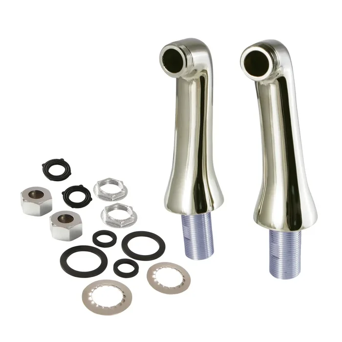 Vintage Brass Deck Mount Tub Faucet Riser – Polished Nickel by Kingston Brass