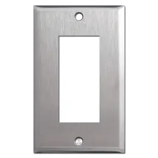 Vintage GE RCS Low Voltage 3 Switch Plate – Satin Stainless Steel