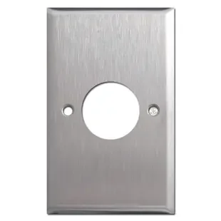Vintage Phone Jack Plate 1.87‘‘ Horizontal Screws – Stainless Steel
